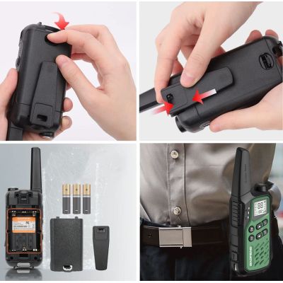 9. Baofeng BF-T25E Walkie-Talkie, grün, 2 Stück