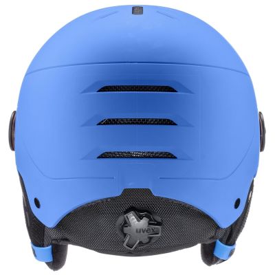 5. Kinder-Skihelm UVEX Rocket jr. Visor blau matt