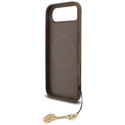 6. Guess 4G Charms Collection MagSafe Hülle für iPhone Air – braun
