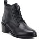 6. Schwarze, hochhackige Schnürstiefeletten aus Leder für Damen, Vinceza EN27-133107