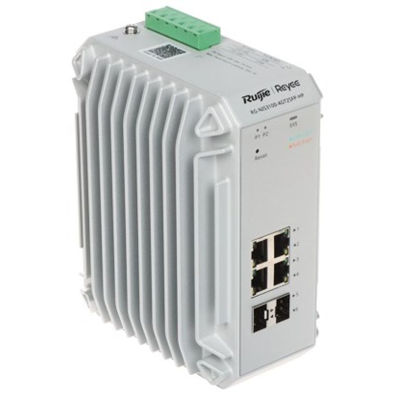Ruijie Networks RG-NIS3100-4GT2SFP-HP Managed Network Switch L2 Gigabit Ethernet (10/100/1000) unterstützt PoE (Grau)