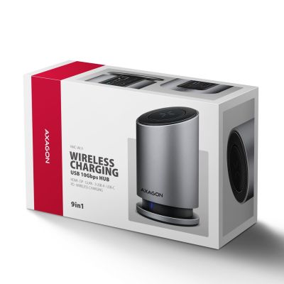 11. Axagon HMC-WL9 kabelgebundene Dockingstation, USB 3.2 Gen 2 (3.1 Gen 2) Type-C, Grau