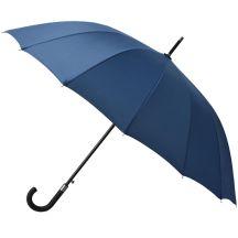 Langer halbautomatischer Regenschirm mit 16 Streben, marineblau, SEMI LINE