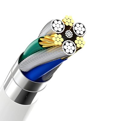 8. Dudao A4EU USB-A 2,1 A Wandladegerät – Weiß + USB-A – Lightning -Kabel