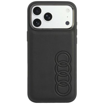 Audi TT MagSafe-Hülle aus Kunstleder für iPhone 18 Pro Max / 17 Pro Max – Schwarz