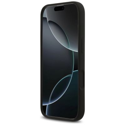 5. Guess Silikonhülle mit großem 4G-Schriftzug für iPhone 17 – Schwarz