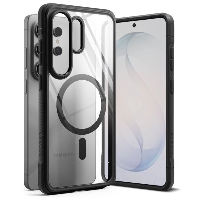 Ringke Fusion Bold Magnetische MagSafe-Hülle für Samsung Galaxy S26 Ultra – Transparent Schwarz