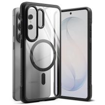 Ringke Fusion Bold Magnetische MagSafe-Hülle für Samsung Galaxy S26 Ultra – Transparent Schwarz