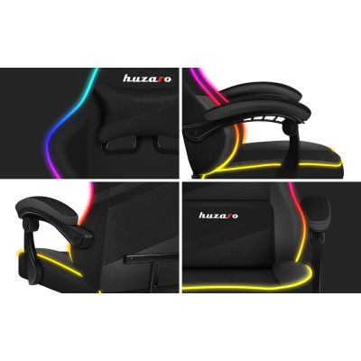 14. Huzaro Force 4.4 RGB Schwarzer Gaming-Stuhl