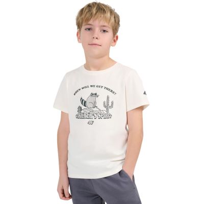 Jungen-T-Shirt 4F M2815 cremeweiß 4FJWSS26TTSHM2815 11S