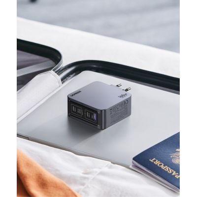 7. Ugreen Nexode Pro 160W GaN-Ladegerät mit USB-C-Kabel, Universal, Schwarz/Grau, AC-Schnellladung, intern