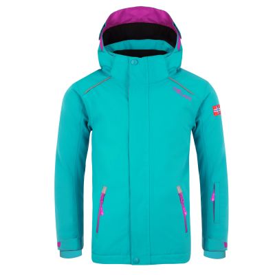 Trollkids Kinder Holmenkollen Snow Jacket Pro mit Kapuze, Türkis (913-125)