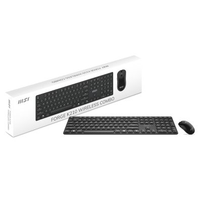 18. MSI Forge K210 Kabelloses Maus- und Tastatur-Set Schwarz