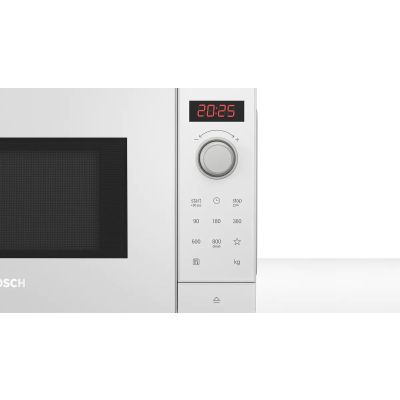 2. Bosch Serie 2 FFL023MW0 Mikrowelle, weiß, Solo-Mikrowelle für die Arbeitsplatte, 20 l, 800 W