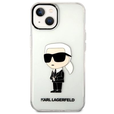 3. Karl Lagerfeld Ikonik Karl Hülle für iPhone 14 Plus – transparent