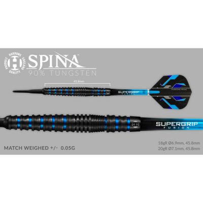 11. Harrows Spina Darts Schwarz 90% Softip HS-TNK-000013753