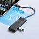2. Orico PAPW4A-C3 USB-Hub mit 4 Anschlüssen (4x USB-A 3.0, 0,15 m Kabel) – Schwarz