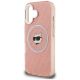 6. Karl Lagerfeld IML Choupette Head Logo MagSafe iPhone 16 Hülle - Pink