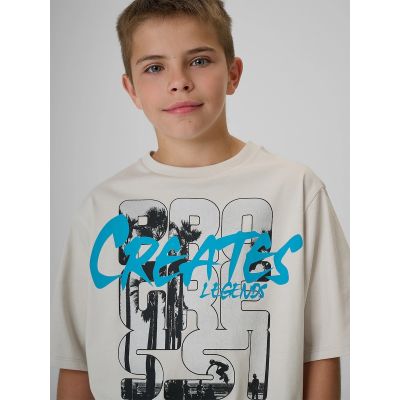 3. Baumwoll-T-Shirt für Jungen 4F 4FJRSS26TTSHM4167-27S