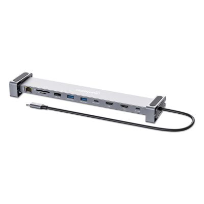 13. Manhattan 190398 Kabelgebundene Dockingstation USB 3.2 Gen 1 (3.1 Gen 1) Typ-C Grau