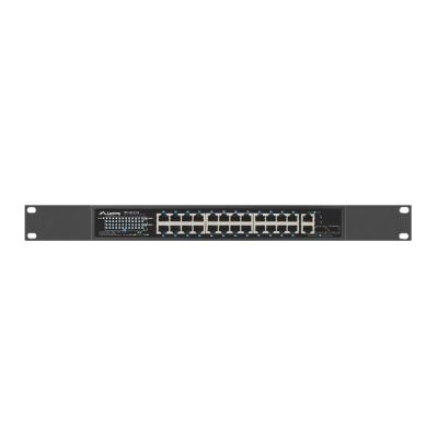 6. LANBERG RSFE-24P-2C-250 Switch, 24x 100MB PoE+/2x Combo Rack, 19" Gigabit Ethernet, 250W