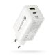 5. EVERACTIVE GAN Wandladegerät 1 x USB, 2 x USB-C Schnellladefunktion 4+ 65W Weiß SC-655Q