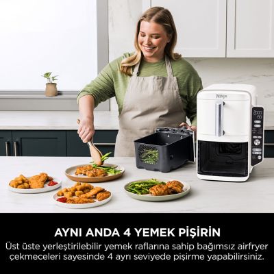5. NINJA Heißluftfritteuse SL400EUWH weiß