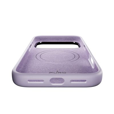6. Puro Icon Mag Pro Flüssigsilikonhülle für iPhone 17 Pro, MagSafe-kompatibel, mit Kameraschutz und Aluminiumknöpfen – Pink
