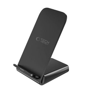 5. Tech-Protect QI15W-S2 15W induktives Ladegerät in Form eines Ständers - Schwarz