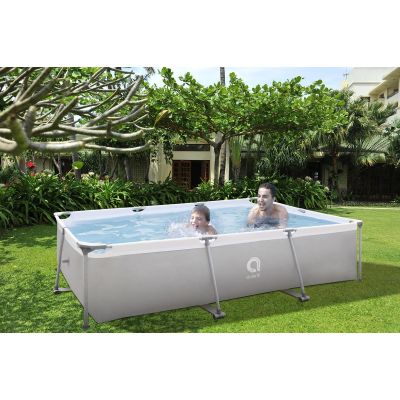 12. Rechteckiger Rahmenpool mit leistungsstarker Filterpumpe 300 x 207 x 66 cm 17771EU