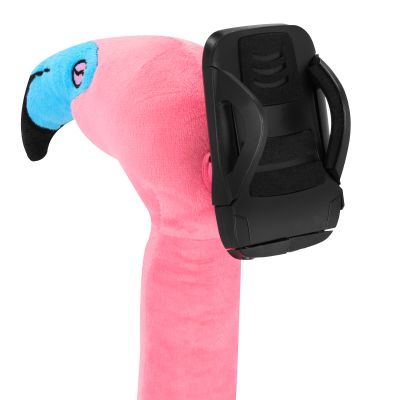 2. Spokey SERPENTE 941254 Flamingo Reisekopfstütze mit Smartphone-Halterung