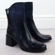 3. Damen-Lack-Stiefeletten mit Blockabsatz, blau M.Daszyński SA269-1