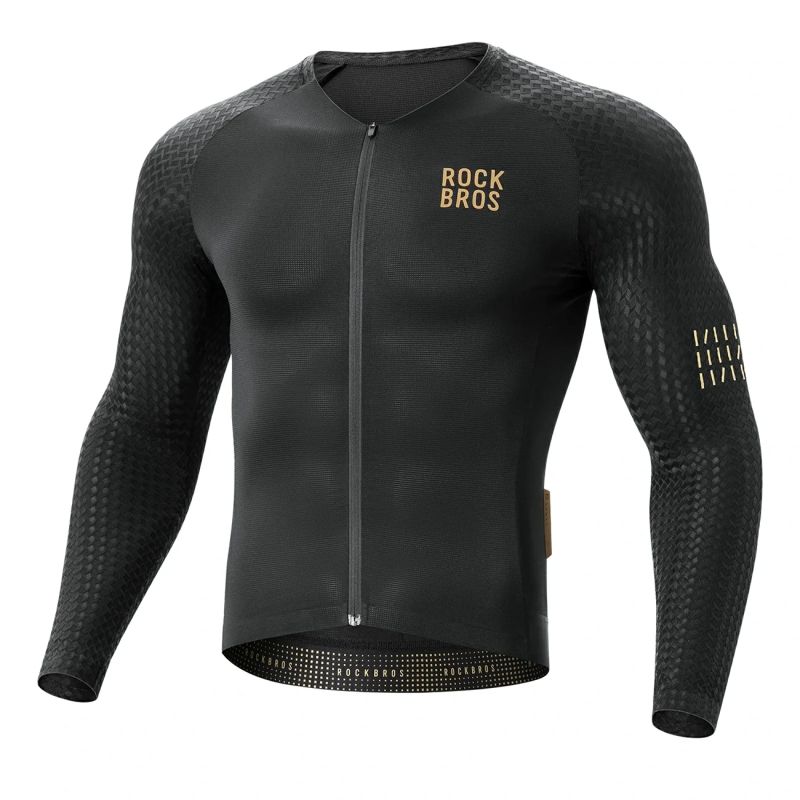 Rockbros YDCX008 Diamond Langarm-Radtrikot Größe L - Schwarz