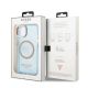 8. Guess Gold Outline Translucent MagSafe Hülle für iPhone 13 – Blau