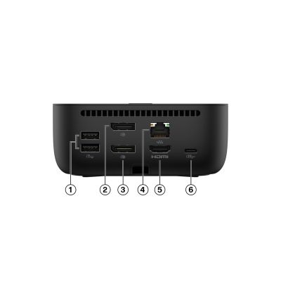 3. HP USB-C Dock G6 100W Dockingstation + Netzteil Schwarz 9X3V1UT#ABB
