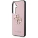 6. Guess Grained Big 4G Logo Small Classic Logo Hülle für Samsung Galaxy S25 rosa