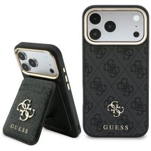 Guess 4G Hülle mit MagSafe-Portemonnaie für iPhone 18 Pro Max / 17 Pro Max – Schwarz