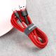 4. Baseus Cafule USB-A / USB-C QC 3.0 3A Kabel 1 m - Rot