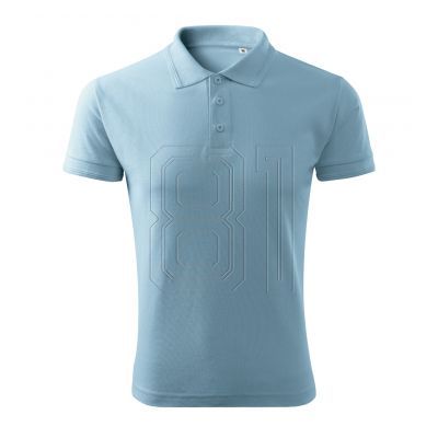 2. Malfini Pique Polo Free M MLI-F0315 blaues Poloshirt