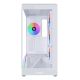 6. Lian Li Vector V100 PC-Gehäuse, Midi-Tower, ATX, RGB, gehärtetes Glas – Weiß