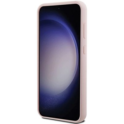 5. Karl Lagerfeld Choupette Metal Pin-Hülle aus Silikon für Samsung Galaxy S23 FE – Rosa