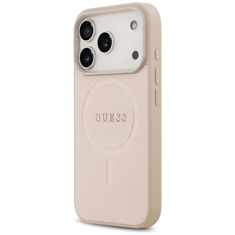 2. Guess Saffiano Classic Logo MagSafe Case für iPhone 17 Pro - Pink