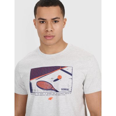 4. Herren-T-Shirt mit Aufdruck, regulär, Größe 4F 4FRSS25TTSHM2980-27M