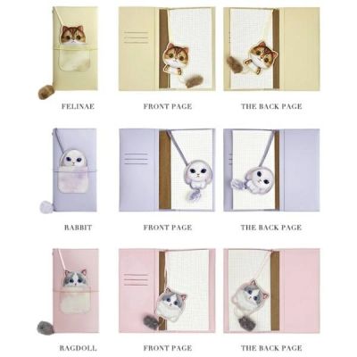 6. Nimmy Big Eyed Pet 2.0 Kaninchen 2-in-1 Notizbuch + Stift-Set - Lila