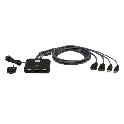 ATEN CS22HF KVM-Switch Schwarz