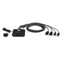 ATEN CS22HF KVM-Switch Schwarz