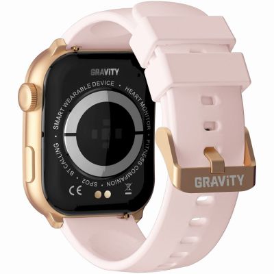 9. GRAVITY GT28-6 Damen-Smartwatch-Armband + Armband Roségold-Pink