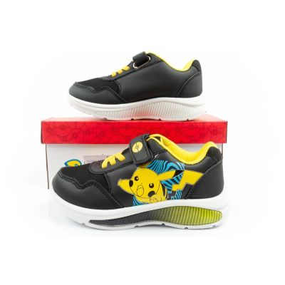 19. Leomil Pokemon Kinder Sportschuhe Sneakers leicht mit Klettverschluss schwarz gelb