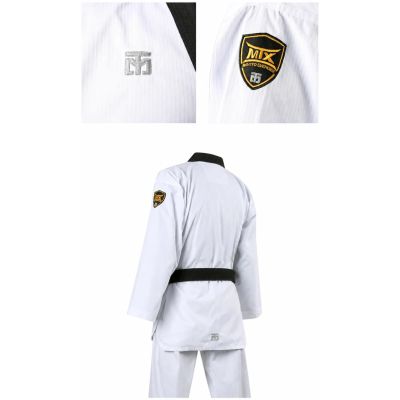 5. Dobok für Taekwondo MTX 2 Schwarz – zugelassen von World Taekwondo (WT) | MOOTO