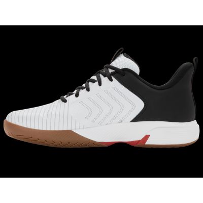 5. K-Swiss ULTRASHOT TR INDR WEISS/SCHWARZ/HIGH RISK ROT-M Sneaker (04602-153-M)